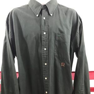Tommy Hilfiger Men's XL Green LSleeve Dress Shirt